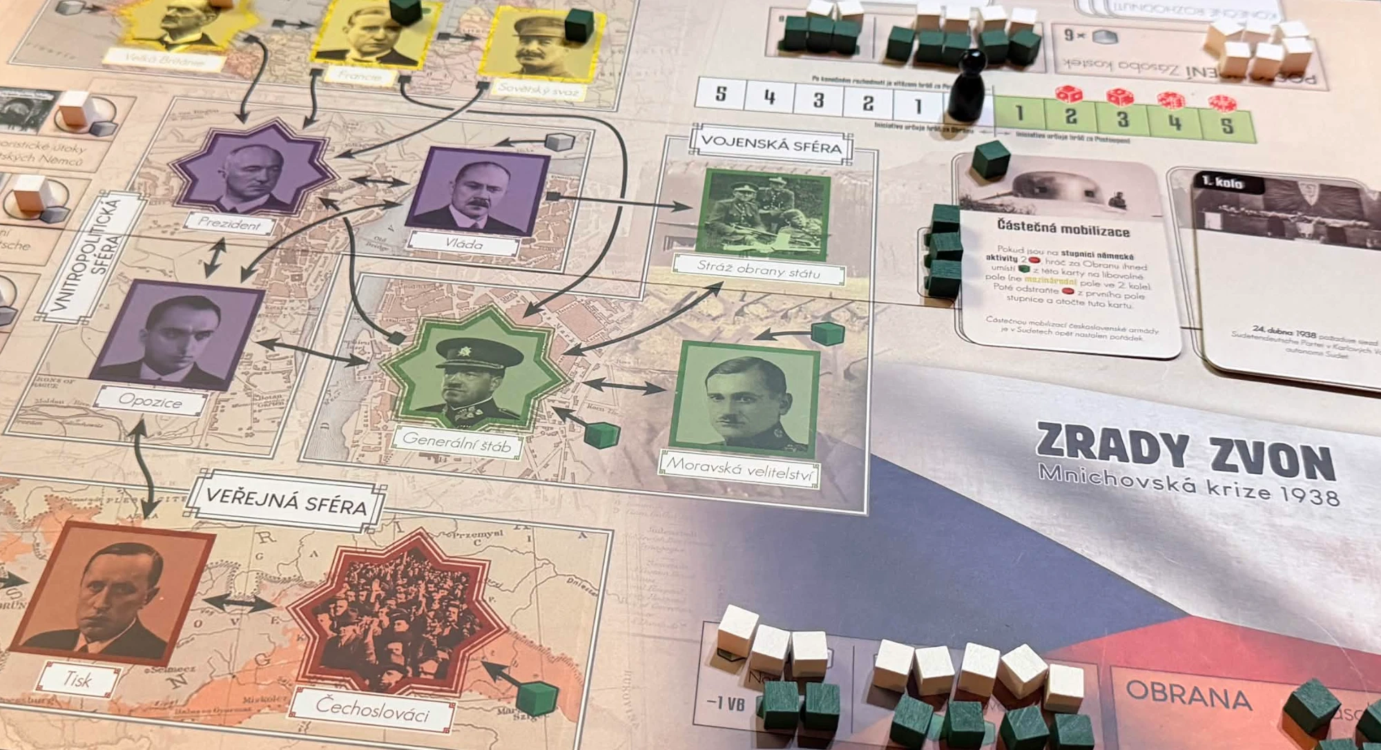 The Bell of Treason (Czech edition) in play on the table